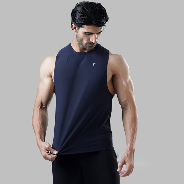 Tf-Premium Navy Motion Series Sleeveless Top
