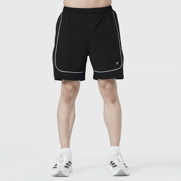 Tf-Premium Black Essential Shorts With Piping