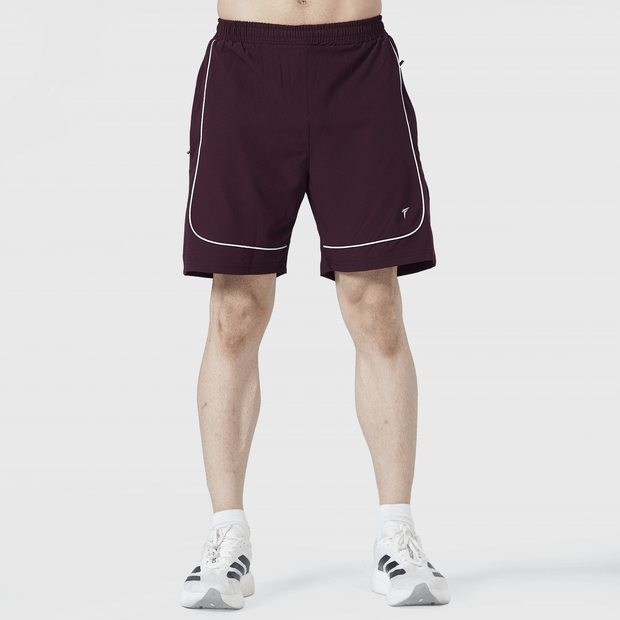 Tf-Premium Maroon Essential Shorts With Piping