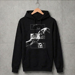 Black Printed Hoodie
