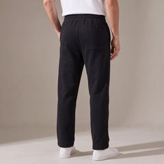 Black Cotton Fleece Trousers