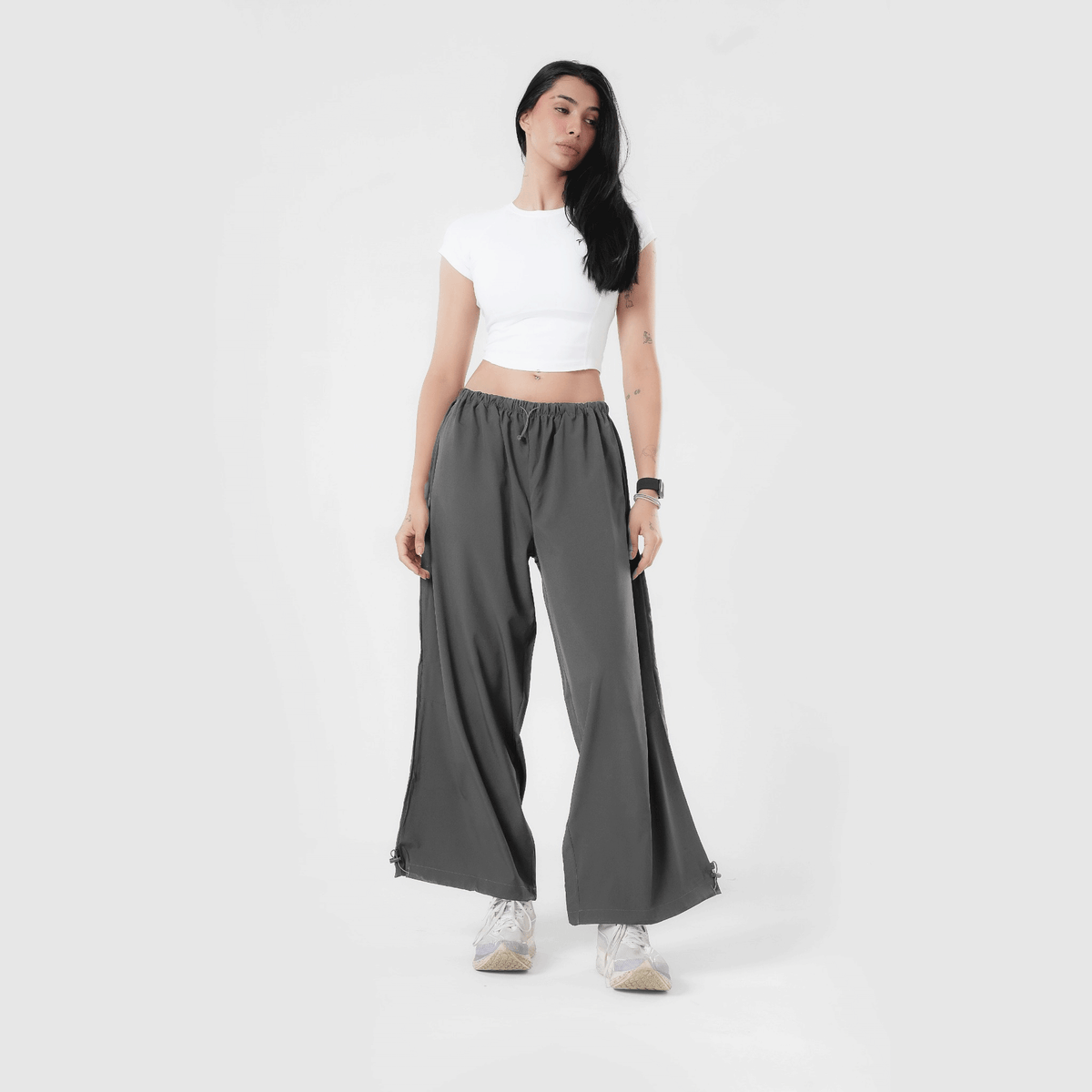 Tf-Premium Grey Baggy Flow Training Women Bottoms