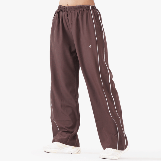 Tf-Premium Brown Wide Leg Double Piping Bottoms