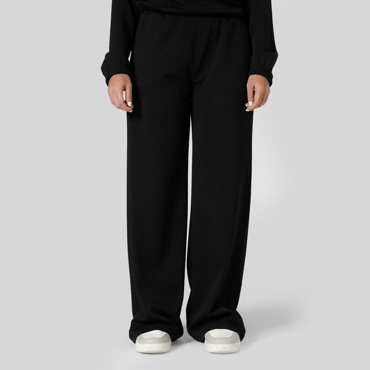 Tf-Premium Black Drape Viscose Loose Bottoms