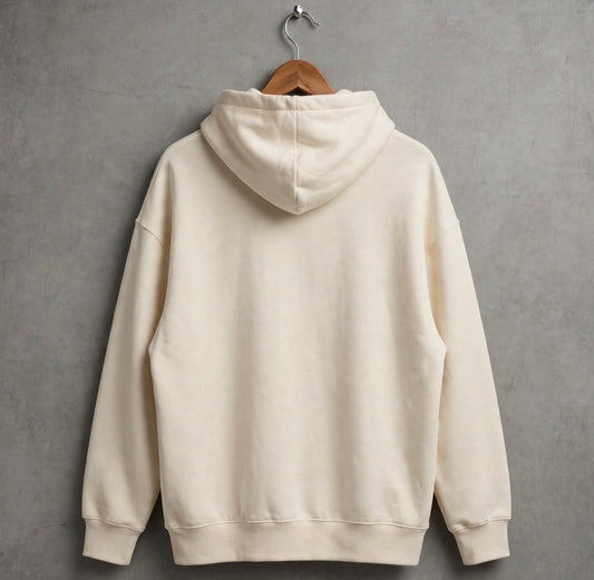 Cream Color Bear Oversized Hoodie
