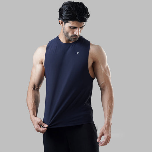 Tf-Premium Navy Motion Series Sleeveless Top