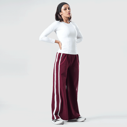 Tf-Maroon Activa Crinkle Performance Women Bottoms
