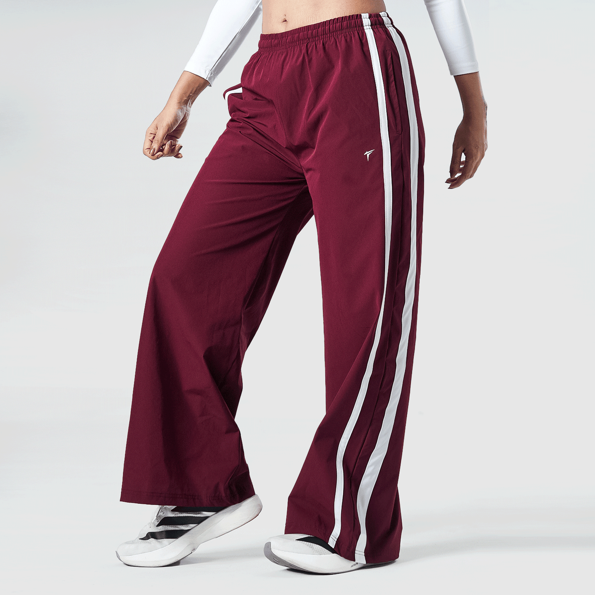 Tf-Maroon Activa Crinkle Performance Women Bottoms