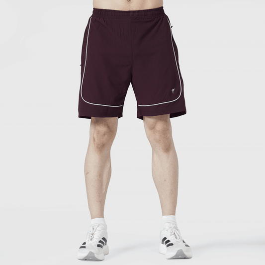 Tf-Premium Maroon Essential Shorts With Piping