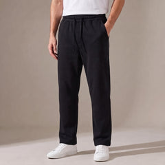 Black Cotton Fleece Trousers