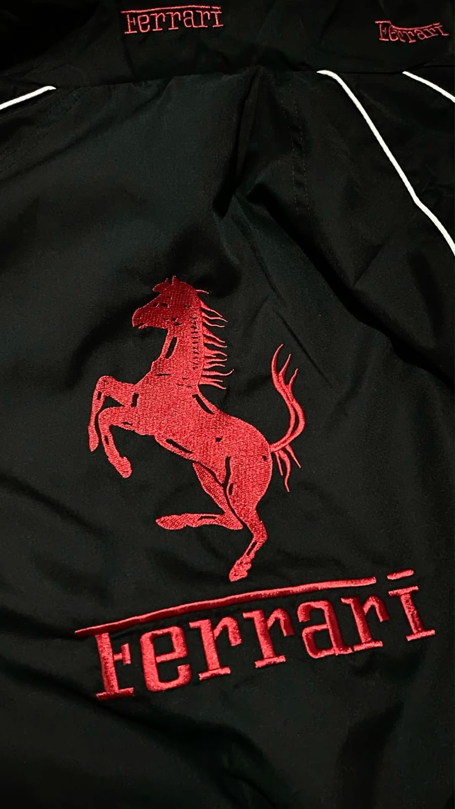 F1 Black Ferrari Jacket Embroidered