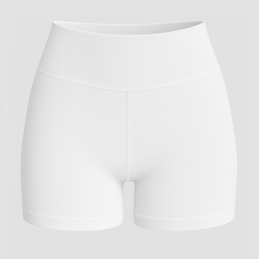 Tf-Premium White Women Biker Shorts