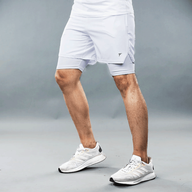 Tf-All White Micro Premium Compression Shorts