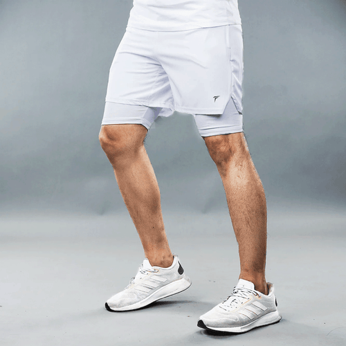 Tf-All White Micro Premium Compression Shorts